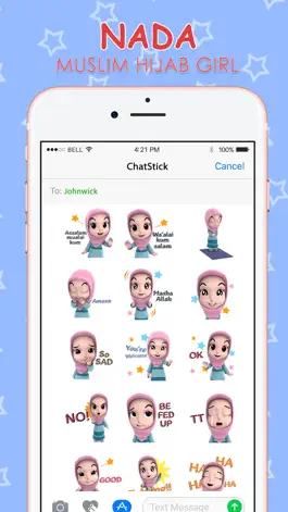 Game screenshot Nada1 Muslim hijab Eng Stickers for iMessage mod apk