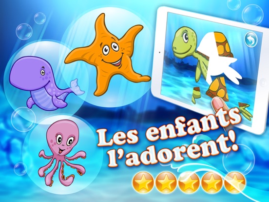 Screenshot #5 pour Animaux marins puzzle jeux en HD avec poissons