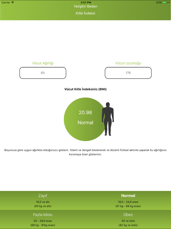 Screenshot #6 pour Vücut Kitle İndeksi BMI