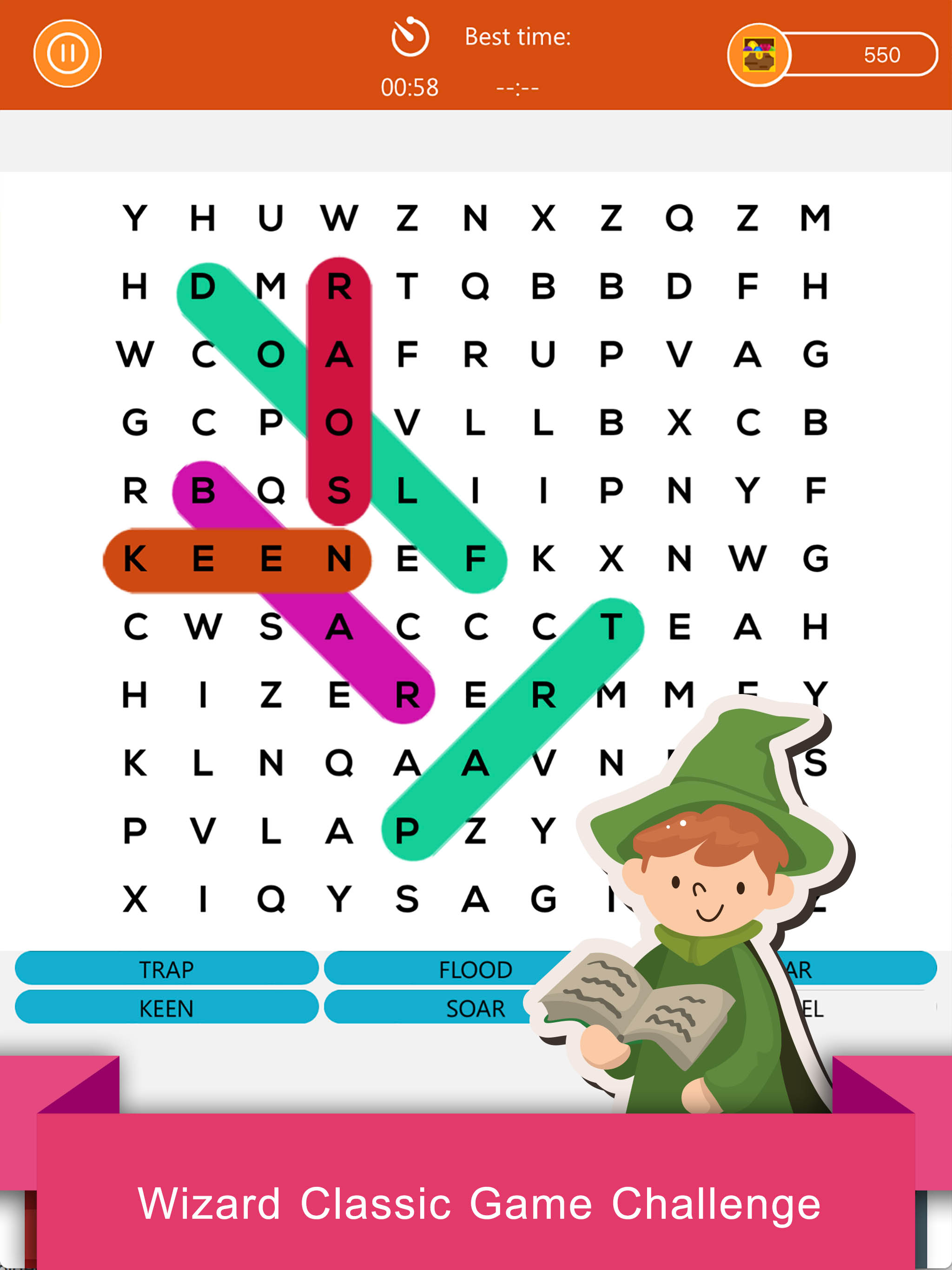Wizard Challenge Word Search for Harry Potter