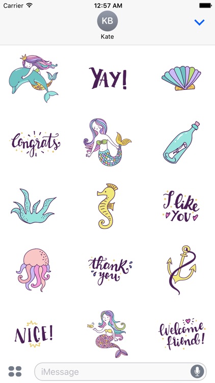 Beautiful Mermaids Under The Sea Stickers Pack