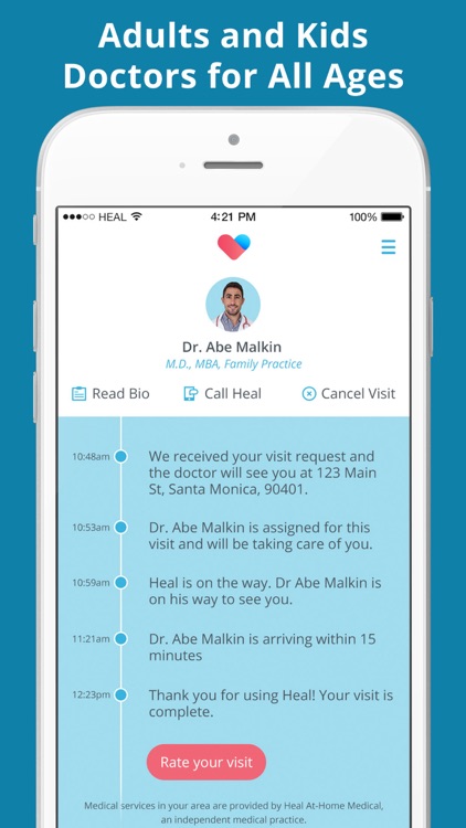 Heal - On-Demand Doctor House Calls