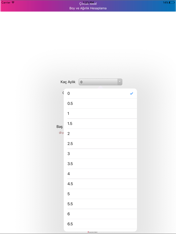 Screenshot #6 pour Persentil Hesaplama (0-3Yaş)