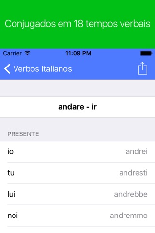 Italian Verb Conjugator Pro screenshot 3