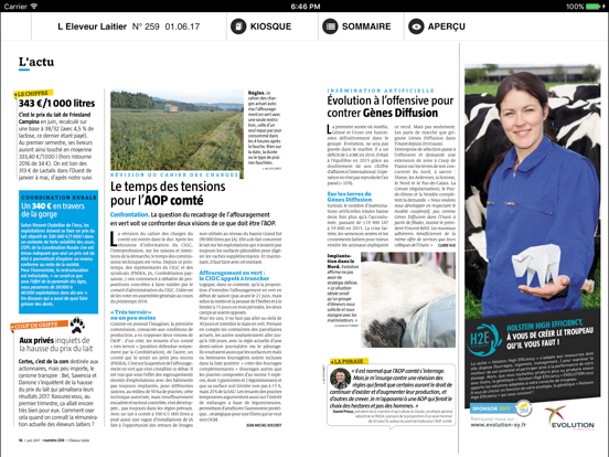 Screenshot #6 pour L' Eleveur Laitier Kiosque