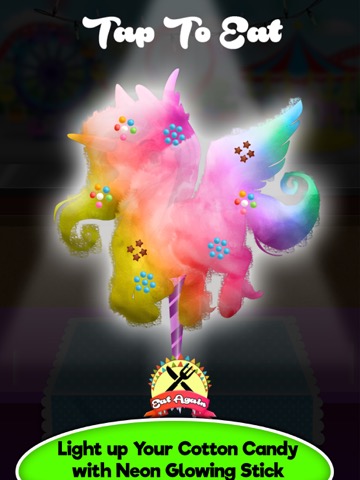 Rainbow Unicorn Glowing Cotton Candy! Fair Foodのおすすめ画像5