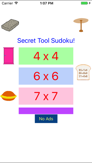 Screenshot #3 pour Easy SUDOKU 4x4,6x6,7x7 with Secret Tools