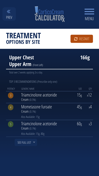 Screenshot #3 pour CorticoCalc