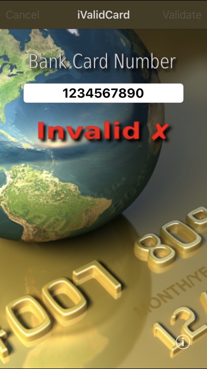 iValidCard - Credit/Debit Card Number Validator