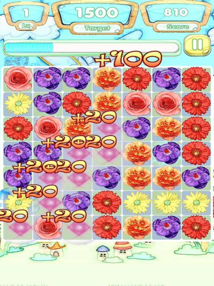 Flower Link Puzzle - Pop and Smash Match Game