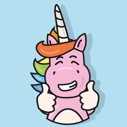 Rainbow Unicorn - 80 HD Keyboard Emojis & Stickers by Yong Lin Foo