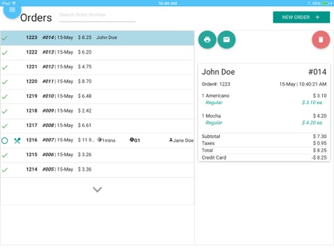 Nimbus POS screenshot 2