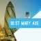 30 St Mary Axe, better known by its nickname Gherkin, is one of the most eye-catching buildings in London and it stands out prominently in the city's skyline