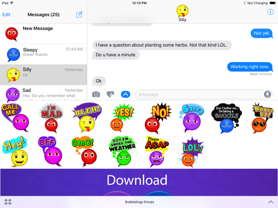 Screenshot #5 pour Bubblelingo Emoji Speech Bubbles