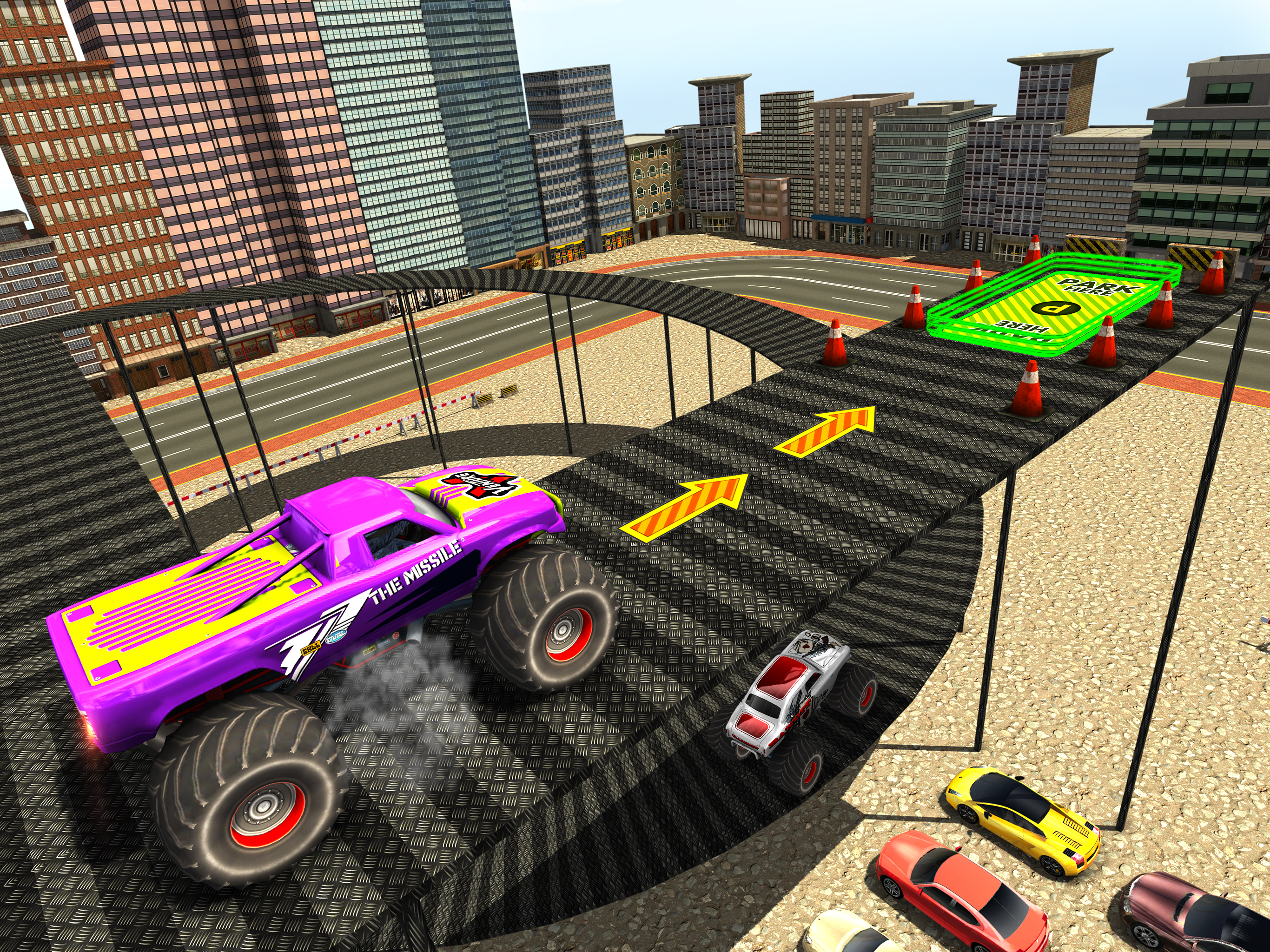 City Climb Monster Truck Hard Parking Simulator 3D screenshot 8