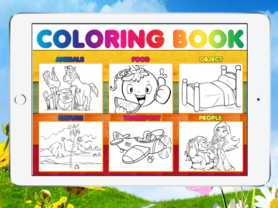 Food & Animal Coloring Pages - Easy Coloring Book