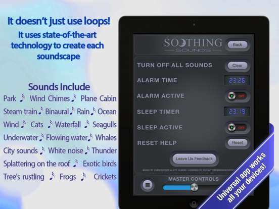 Soothing Sounds iPad screenshot