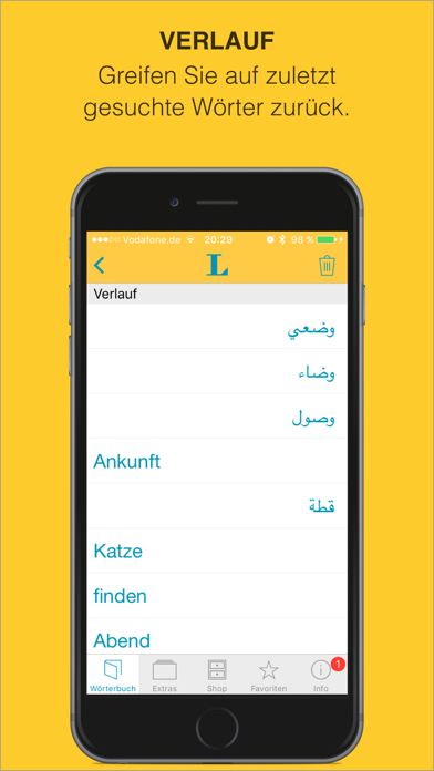 How to cancel & delete Arabic German Dictionary Langenscheidt from iphone & ipad 4