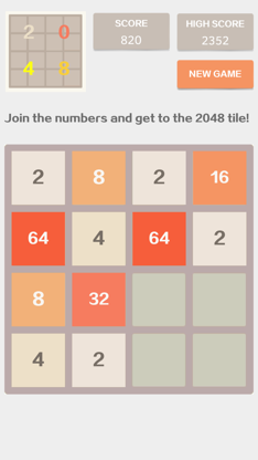 2048 4x4 - Number Puzzle Classic Game screenshot 1
