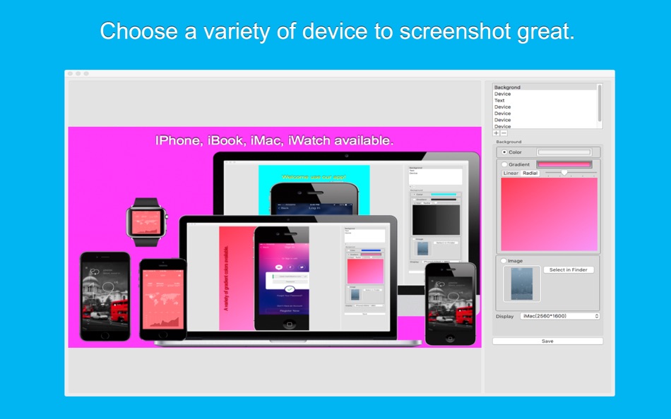 #4. Screenshot Design-Great App Mockup Generator (macOS) 来自: 文韬 杨