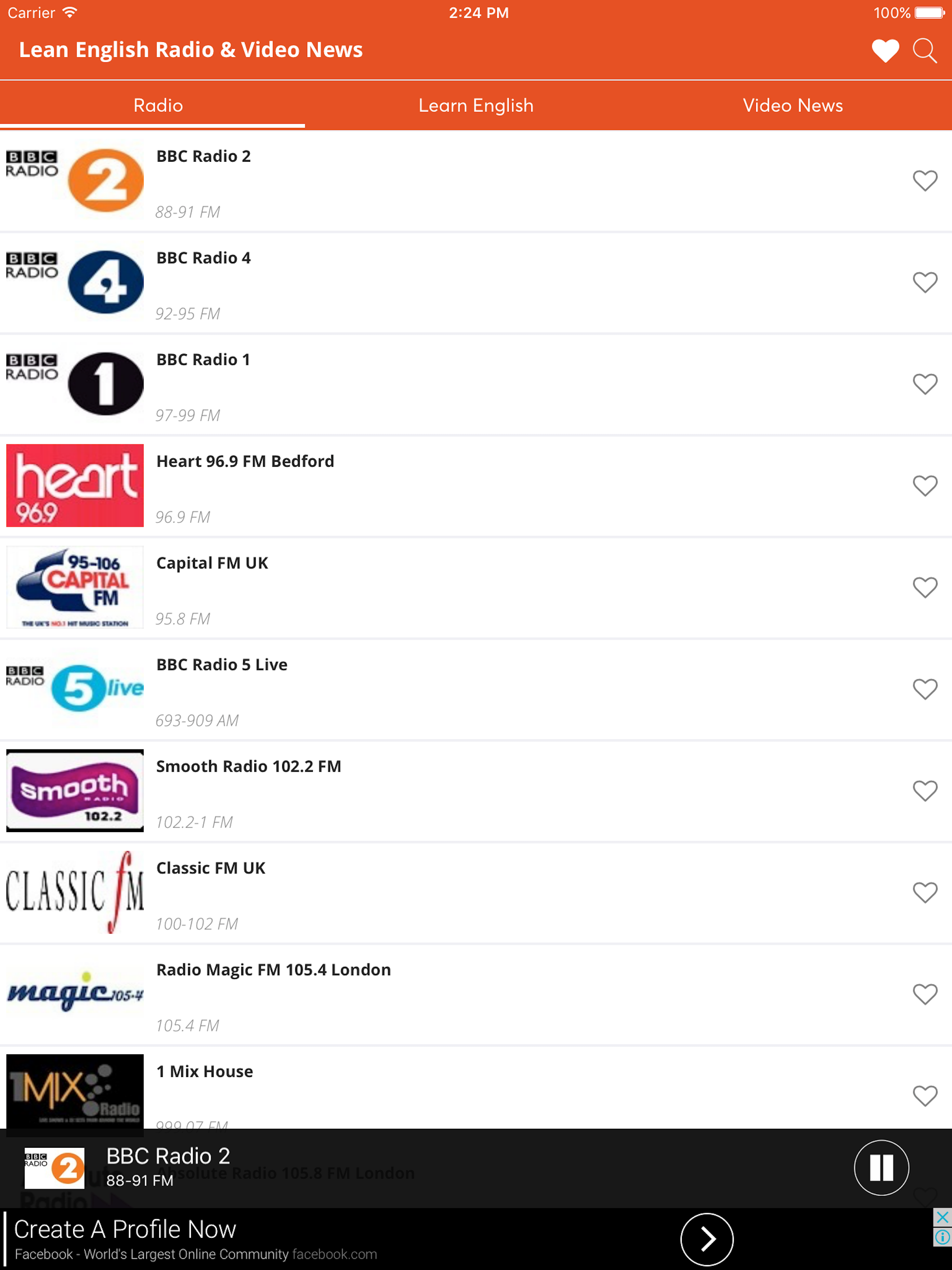 Learning English Radio, Video News, BBC 2 4 FM, AM
