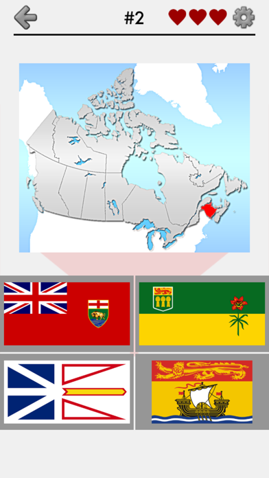 Screenshot #1 pour Canada : Les provinces et territoires - Carte-quiz