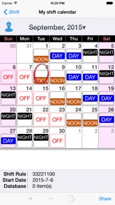 iShift Calendar screenshot #1 for iPhone