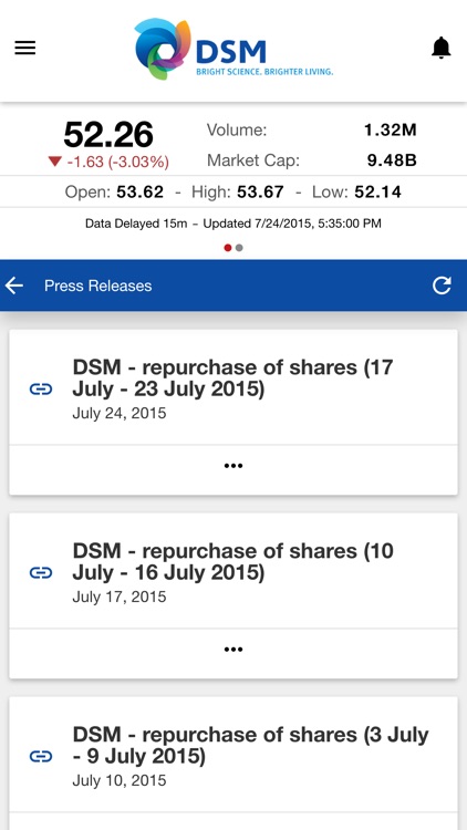 DSM Investor Relations by DSM Group Business Services B.V.