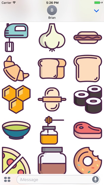 Sweetie Cooking Stickers Message