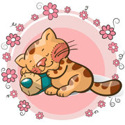 猫 幼儿颜色 可愛的小貓咪圖畫書為孩子 益智小游戏 中小学教育