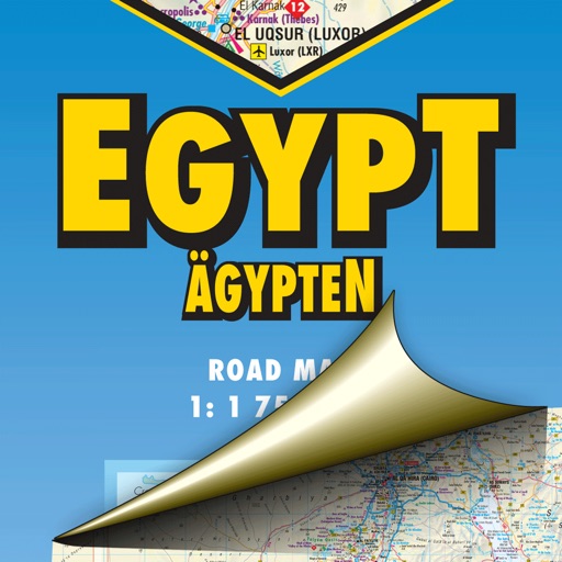 Egypt. Road map icon