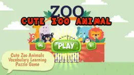 cute zoo animals vocabulary learning puzzle game iphone screenshot 1