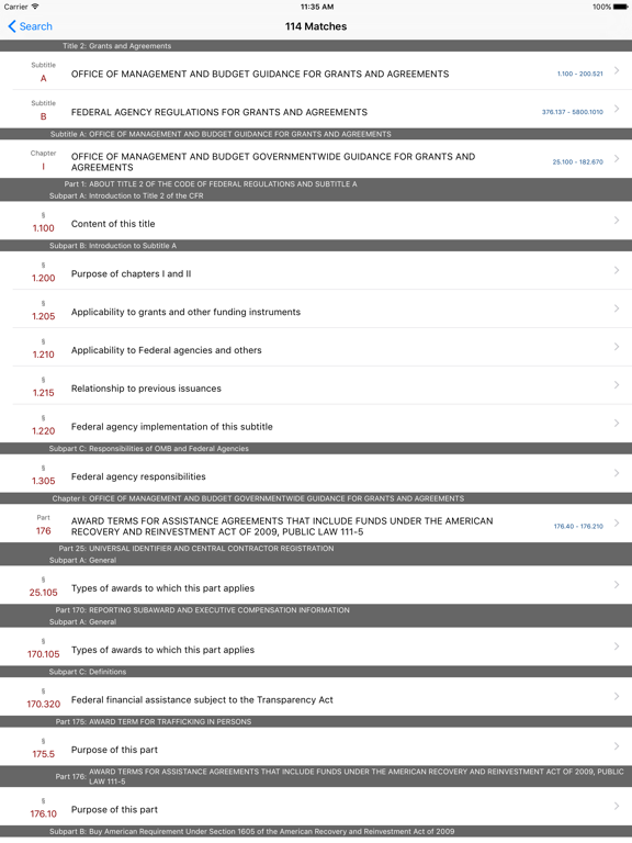 2 CFR - Grants and Agreements (LawStack Series) iPad screenshot