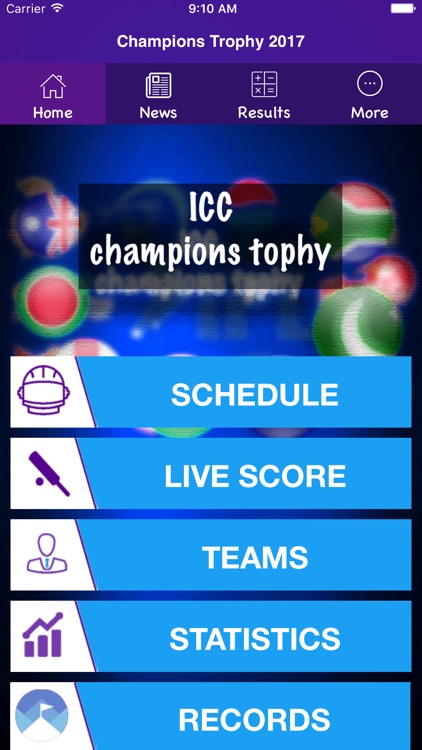 Schedule of ICC Champion Trophy