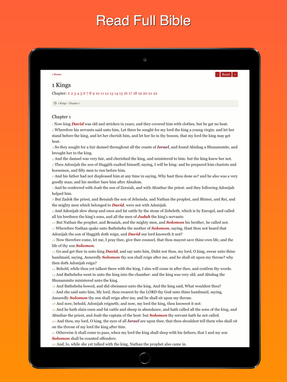 King James Version Bible Offline:KJV Audiobook MP3 iPad screenshot