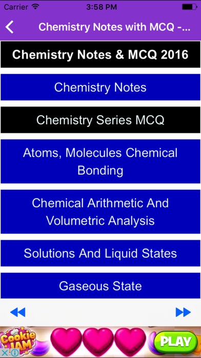 Screenshot #1 pour Chemistry Notes with MCQ - Become Chemistry Expert