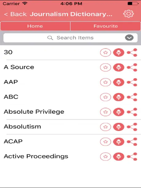 Journalism Dictionary Terms Definitions