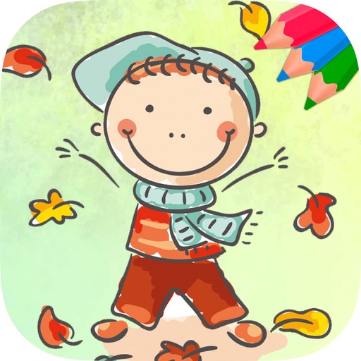Coloring pages for kids  Painting activity book icon