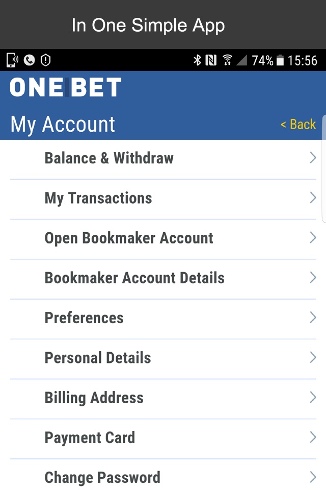 OneBet – Sports betting, Odds Comparison Free Bets screenshot 2