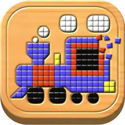 Kids Mosaic Art Shape and Color Picture Puzzles app icon