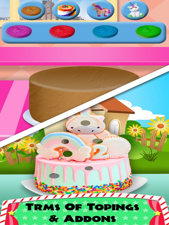 DIY Unicorn Rainbow Cake Cooking! Sweet Dessert iPad screenshot