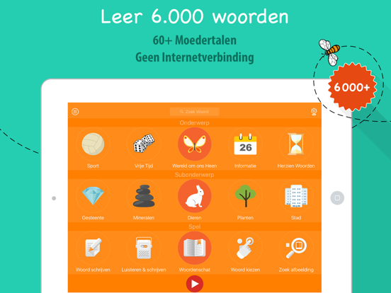 6000 Woorden - Leer Nederlands met FunEasyLearn iPad app afbeelding 1