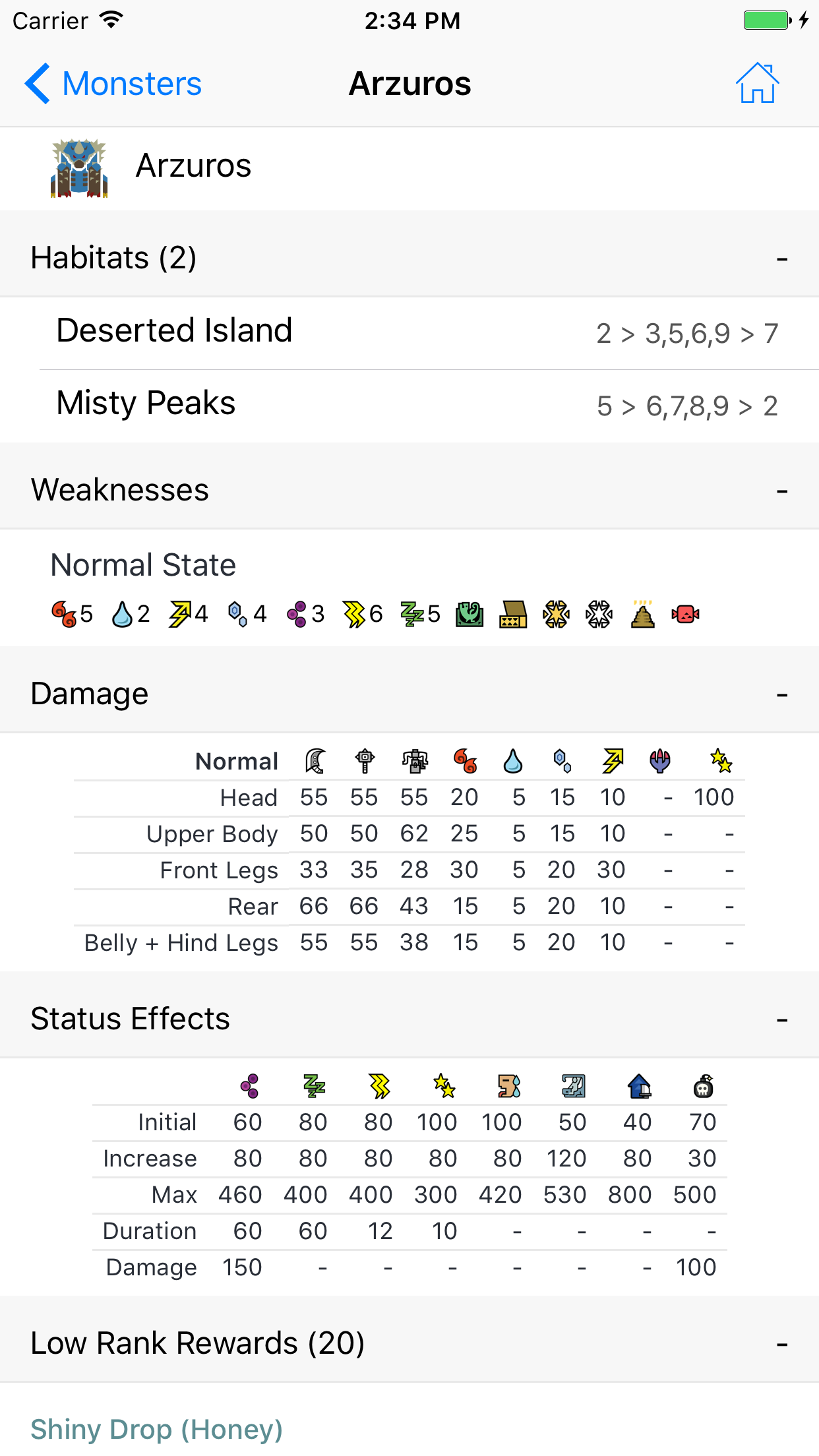 MH Generations Database screenshot 3