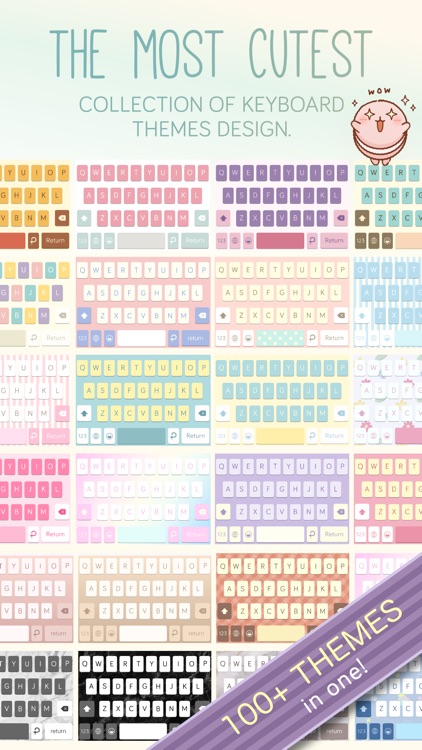 Pastel Keyboard Themes Extension - 100+ Cute Color screenshot-4