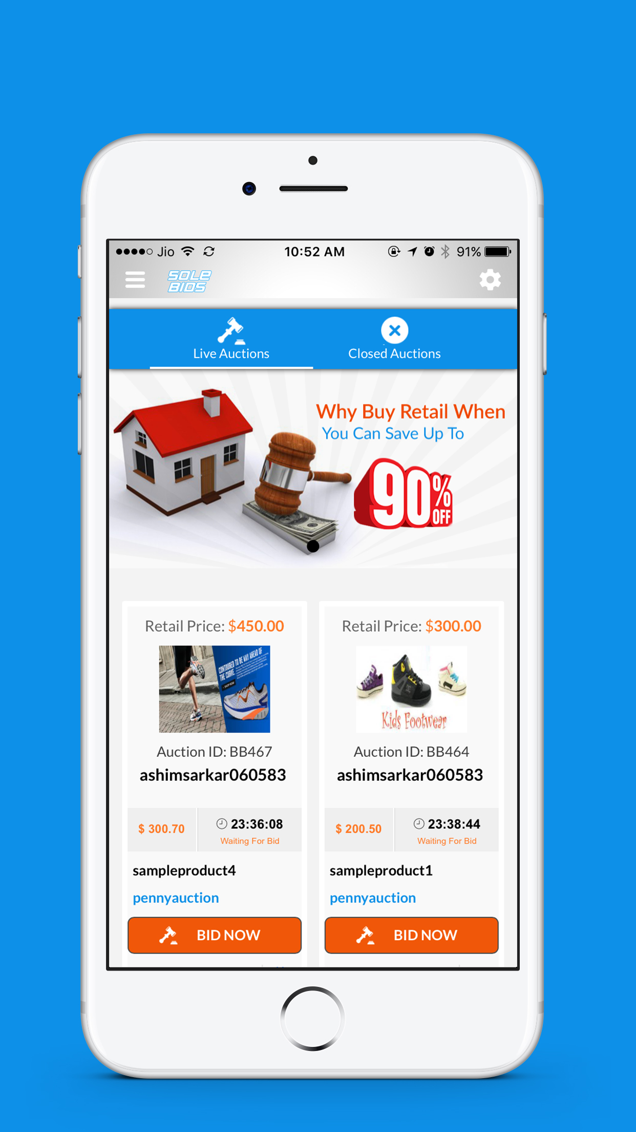 SoleBids screenshot 2