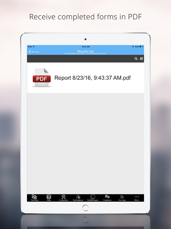 Daily Time Log iPad screenshot