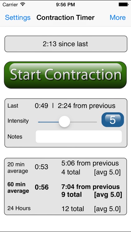 Labor and Contraction Timer
