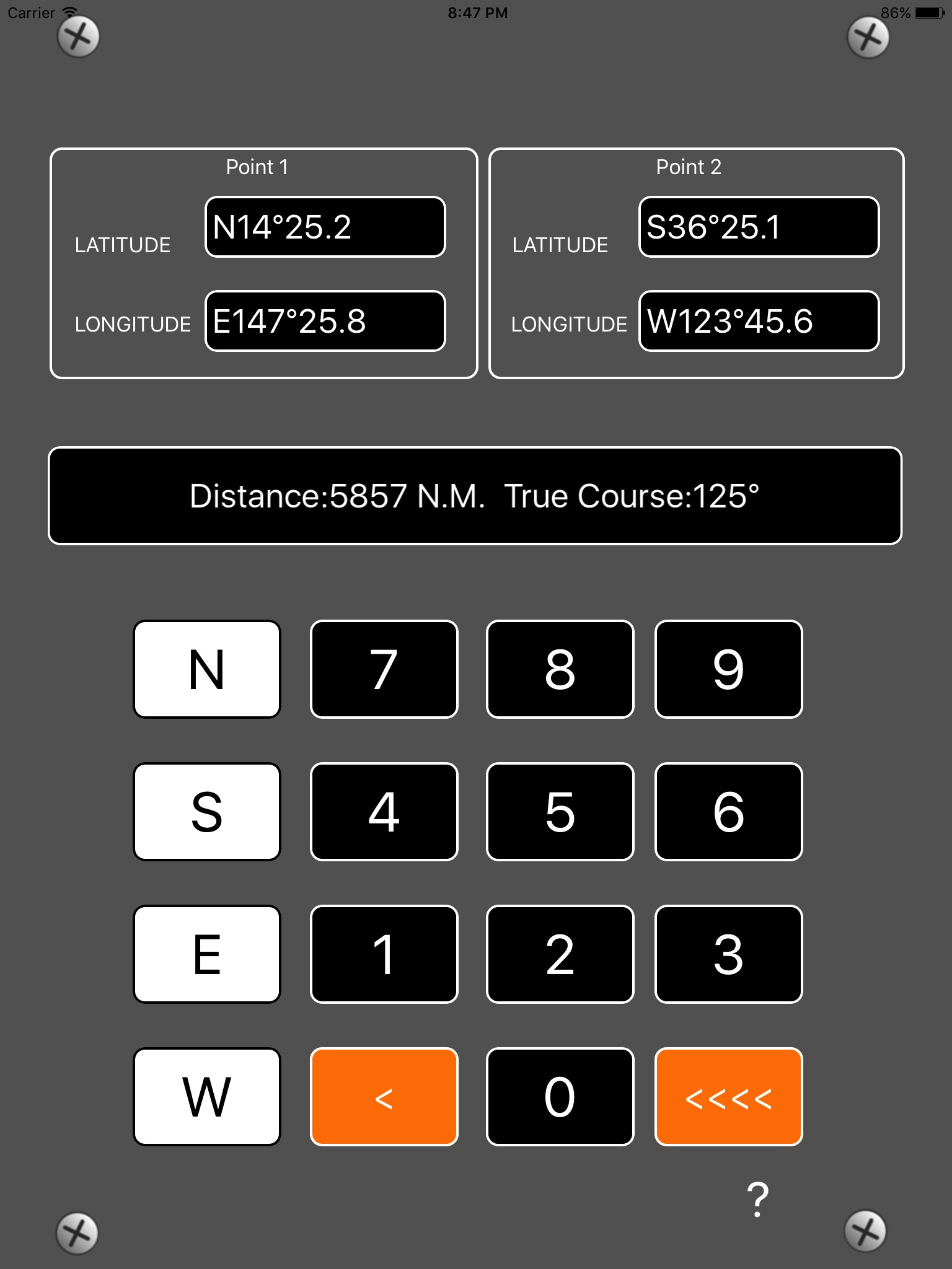 Coordinates Distance Calculator screenshot 2