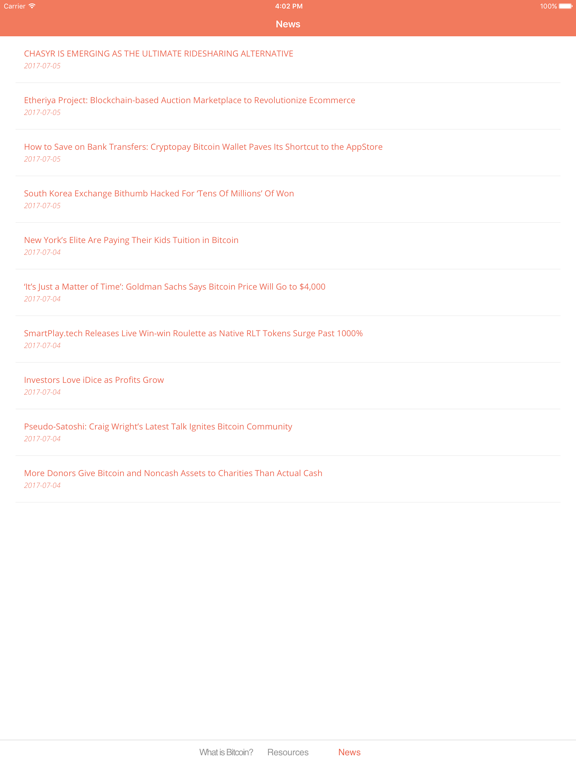 What is Bitcoin? iPad screenshot