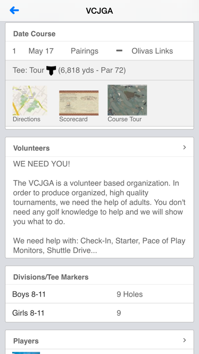 Ventura County Jr Golf Assoc Screenshot